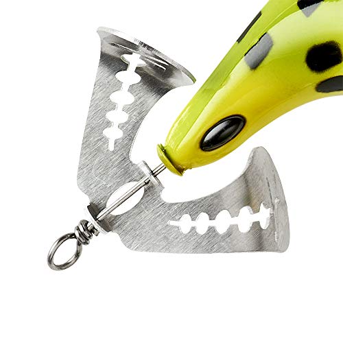 Arbogast Buzz Plug 1 oz Fishing Lure - color: Frog White Belly, size: Junior 2 3/8 in, 5/8 oz