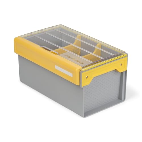 Plano EDGE Premium Plastics and Bulk Tackle Utility Box, Clear and Yellow, Rust-Resistant, Waterproof Bulk Premium Storage Organizer for Plastic Tackle - style: Plastics