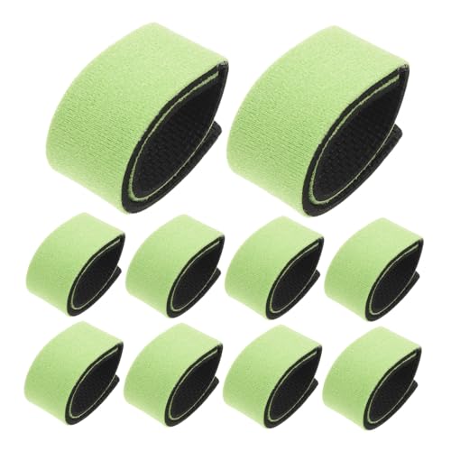 DOITOOL 10pcs Fishing Rod Tie Straps for Outdoor Angling and Boat Fishing Trips Non-Slip Elastic Fabric and Neoprene Bands for Space Saving and Easy Attachment