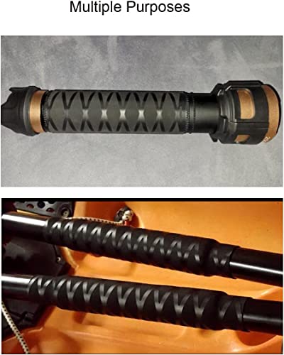 30 mm 35mm 40mm X-Tube Heat Shrink Sleeve Wrap Tubing for Fishing Rod Grips with Non Slip Waterproof and Insulation Lengths Durable Repair 39Inch(1M) - color: 30MM Black