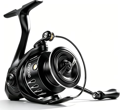 Jenseits Lightweight Spinning Fishing Reel, Sealed Carbon Fiber Up to 20 LB Max Drag, 5+1/6+1BB for Freshwater, 5.2:1 Gear Ratio,CNC Aluminum Spool,1000 Perfect for Ice Fishing, 2000-5000 Series - size: 1000