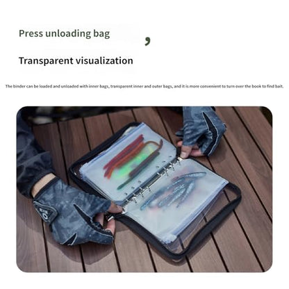 Tackle Binder Bag Include 10/5 Detachable Pocket Fishing Lures Storage Artificial Spoon Baits Organizers Spoon Organizers Artificial Crank Tackle Binder Includes Detachable Pocket - color: 5 pages