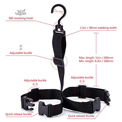 BASSDASH Fishing Wader Boot Hanger Adjustable Strap for Storage Drying