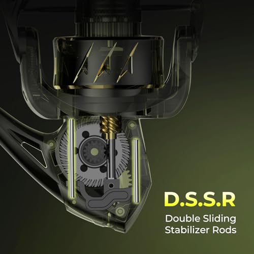 KastKing Sharky Spinning Reel – 5.2:1 & 6.2:1 Gear Ratios, Carbon Fiber Drag 33–39.5LB, 10+1 Stainless Bearings, Lightweight Nylitech Body, Oversize Shaft, for Saltwater & Freshwater - color: 6.2:1-Sharky X, size: 5000