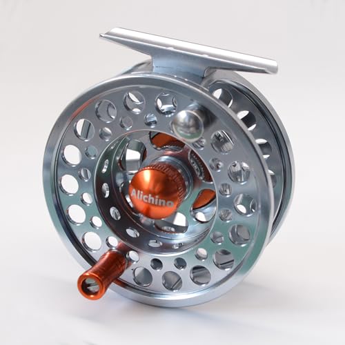 Alichino Fly Fishing Reel, CNC Machined Aluminum Alloy Large Arbor Fly Reel with Carbon Disk Drag - size: 5/6WT