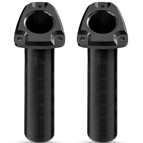 Young Marine Set of 2 Aluminium Heavy Duty Flush Mount 30 Degree Rod Holder for Fishing Boat - color: Black