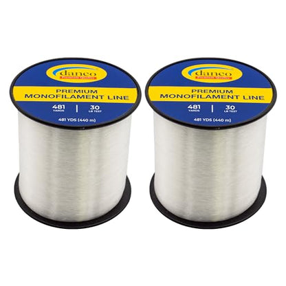 Monofilament Fishing Line | Jumbo Amount 2-1/4 lb Spools Value Pack - Low Memory and Stretch - Abrasion Resistant - Freshwater and Saltwater Fishing Line - size: 30 lb 481 yards per spool
