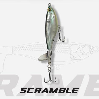 6th Sense – The Scramble Bass Fishing Topwater Fishing Lure with Rotating Tail - color: Pro's Choice, size: 80mm