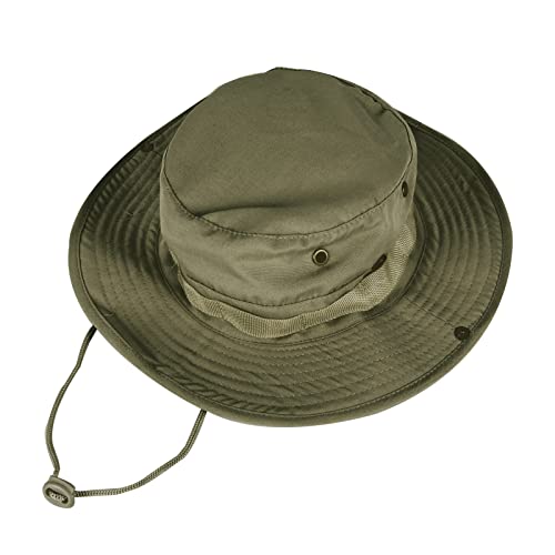 Sun Hats for Men Women Bucket Hat UPF 50+ Boonie Hat Foldable UV Protection Hiking Beach Fishing Summer Safari - color: 1pack-army Green