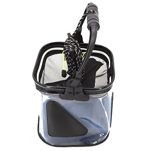 Minnow Bucket 7L/10L/12L Fishing Live Bait Transparent Container Tank Live Well for Fish Basket with Net Lids