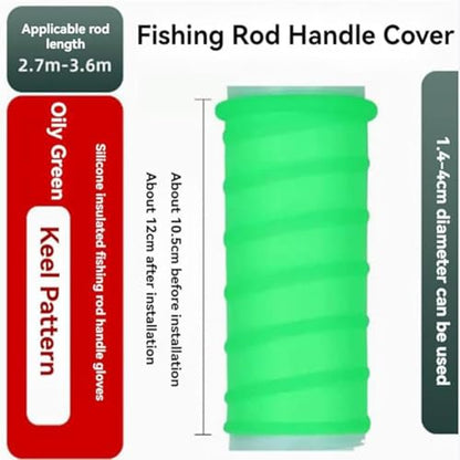 Cold Shrink Handle Wrap, 4.7/6.7in Rubber Cold Shrink Handle Cover, Non-Slip, Insulated Cold-Shrink Handle Sleeves for Fishing Rods and Rackets, Cold Shrink Tool Grip - color: red, size: 4.7/12cm