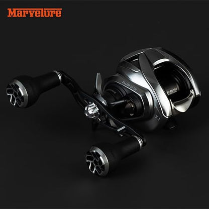 Non-Slip Power Handle 3.94'' (100 mm) Compatible for Shimano SLX Tranx, Daiwa Tatula Zillion, Abu Garcia Revo, 13 Fishing Baitcasting Reels - color: Black Silver TPE, size: 8x5 mm