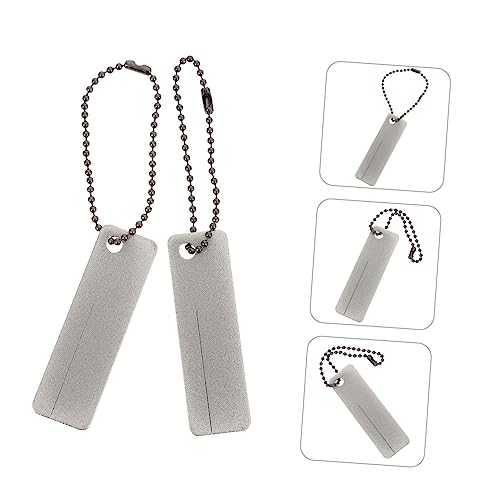 DOITOOL 2 Pcs Diamond Sharpening Stone Whetstone Pocket Mini 2.55 X 0.78 X 0.03 in for Kitchen Knives Outdoor Knives Fishing Hooks Scissors Camping