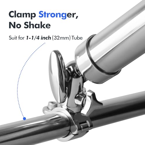 Boat Fishing Rod Holder, 360 Degree Marine Grade Stainless Steel 316 Adjustable Swivel Fishing Pole Holders, Deck Mount and Rail Mount Fishing Rod Bracket