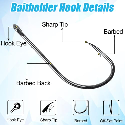 185pcs Fishing Hook Bobbers Tackle Kit,Include Fishing Floats Bobbers,Circle Hooks,Round Split Shot Weights,Octopus Baitholder Hooks Starter Terminal for Trout Catfish Panfish