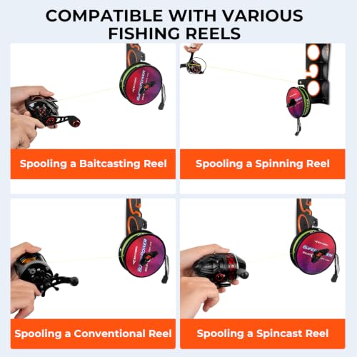 KastKing SafeGuard LS Horizontal Fishing Rod Rack with Line Spooler – Wall or Ceiling Mount, Holds 12 Rods & Combos, No-Twist Fishing Rod Holder with Spooler & Cutter (Spinning & Baitcasting) - color: B:Upgraded w/ Spooler, 2 Pack (store 12 rods)