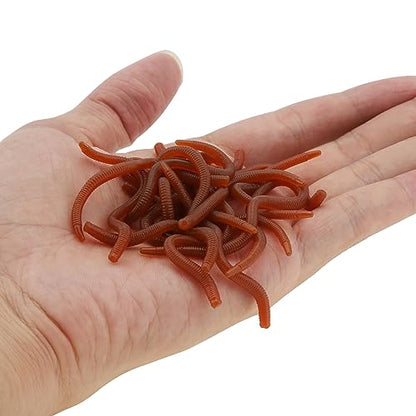 20pcs Worms for Bass Fishing, Soft Plastic Fishing Lures Plastic Worms, Fishing Worms for Bass Fishing Freshwater Saltwater