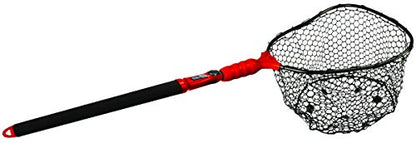 EGO S2 Slider Fishing Net Handle | Adjustable Extension Handle, Minimal Water Drag Design, Ergonomic Foam Grip for Landing Nets - size: 29" - 60" x 17" - 19", style: Lightweight Non-tangle Rubber Mesh