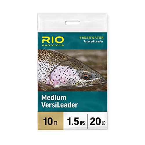 RIO Products Trout Medium Versileader, Pre-Tied Loop for Easy Rigging, Color-Coded to Quickly Adjust Sink Rate, Trout Fly Fishing Leader, 10ft, 20lb - size: Fast Sink
