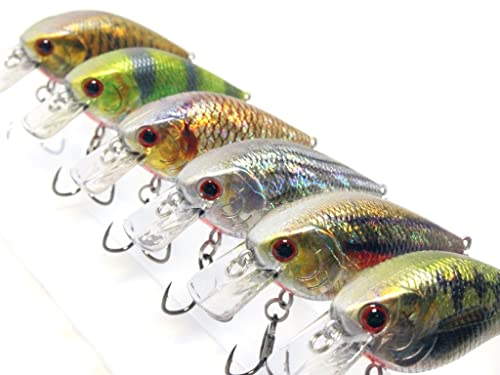 Minnow Crankbait for Bass Fishing Bass Lure Jerkbait Fishing Lures and Tackle Box - color: HC15KB