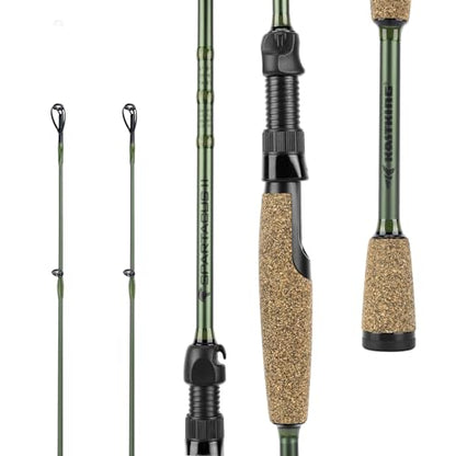 KastKing Spartacus II Fishing Rods - IM6 Graphite Blanks Casting & Spinning Rods, 2-Piece Rods with Extra Tip Section, PTS Power Transition System, KastFlex Technology, Rubber Cork Handle - size: 7'3"- MH- Fast (2pcs+ Extra Tip), style: Spinning