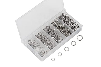 GREATFISHING 200PCS High Strength Heavy Stainless Steel Split Ring Lure Connector Swivels Snap with Fishing Pliers 30lb to 120lb Test - color: 200pc 5-9mm Ring