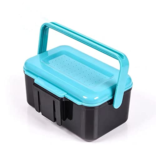 2PCS Worm Bait Holder, Bait Storage Box, Fishing-Accessories Boxes Storage Containers （Blue）