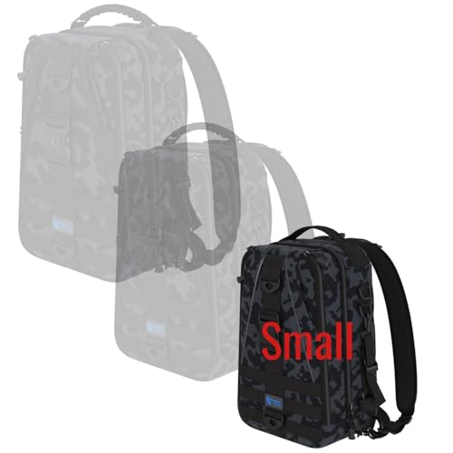 Reaction Tackle Camo Fishing Sling Bag, Water Resistant 2-in-1 Sling and Backpack with Rod Holder and Adjustable Straps, Small - size: Small