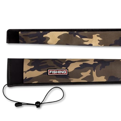 Neoprene Fishing Rod Sleeve, 6ft-8ft Floating & Puncture Resistant Rod Sock | Protective Cover for Casting, Spinning, Trolling Fishing Poles - color: Camouflage, style: Spinning（3.54" opening）