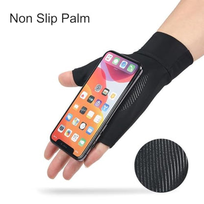 UV Sun Protection Fingerless Gloves for Men Outdoor Driving Fishing Gloves