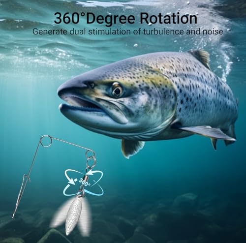 Fishing Spinnerbait Smooth Spoons Kit Fishing Spinner Blades Smooth Spoons Rigs with Willow and Teardrop Making Fishing Lures Replacement Accessories - color: E: 50Pcs silver willow Spinnerbaits Smooth Spoons Kit