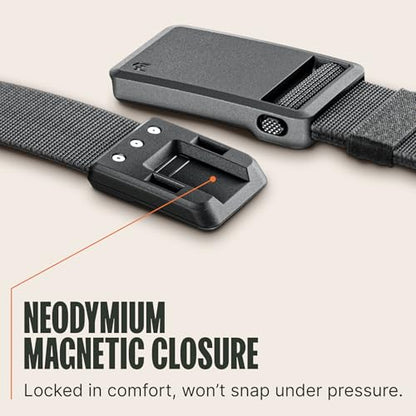 Groove Life Groove Belt Ultra – Men's Golf Belt, Stretch, Magnetic Buckle, Adjustable, Comfortable, Golf - color: Base Camp Green, size: Medium (33-36")