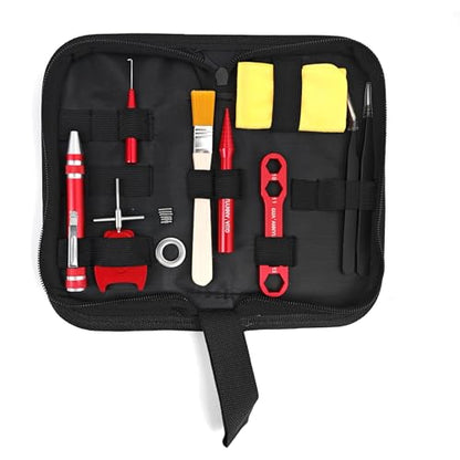 QUA'ANNYU Fishing Reel Maintenance Kit, Professional Fishing Reel Care & Repair Tool Set with 24/30/38-in-1 Screwdriver Set - color: Red Kit-Manual Screwdriver