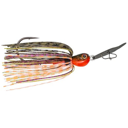 Strike King Thunder Cricket Fishing Lure, Vibrating Swim Jig, Silver Blade, 4/0 Jungle-Style Flipping Hook - color: Bluegill, size: 1/2 oz
