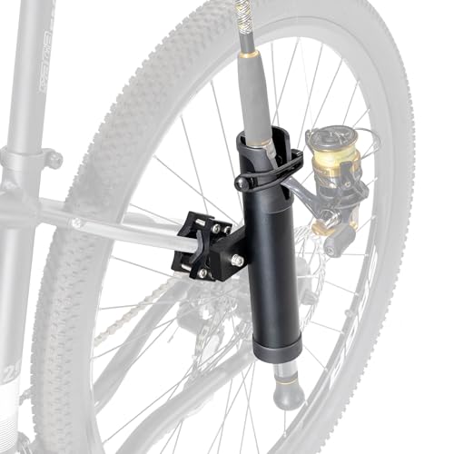 CyclingDeal Fishing Rod Holder for Bike | Made of Quality Aluminium Alloy | Fully Adjustable Design & Easy to Mount | Secures Fishing Pole Holder for Bicycle