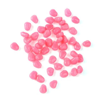 Vanzack Corn-Grain Fish Bait - 50Pcs Soft Silicone Lures in Pink for Freshwater and Saltwater Fishing