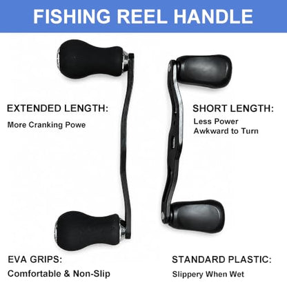 Fishing Reel Handle, Replacement Fishing Baitcast Reel Handle Rocker with EVA Grip for Abu Garcia Daiwa Baitcasting Reel