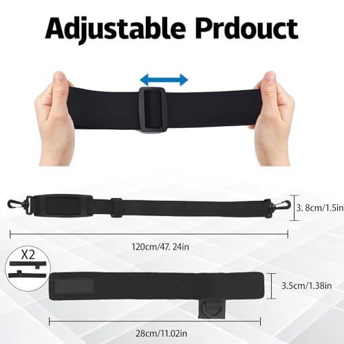 Fishing Rod Straps Holder Belt, Adjustable Sling Shoulder Fishing Poles Strap Holder, Carrier Strap Sling Shoulder Belt for Fly-Fishing, Casting Rod & Spinning Rod, Black
