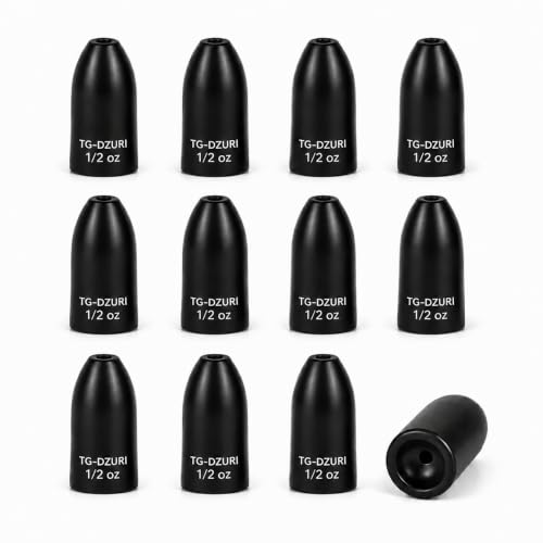 Tungsten Bullet Fishing Weights - Insert Free Worm Sinkers for Bass Fishing, Ultra Sensitive Texas & Carolina Rig Weights, Flipping & Pitching, 1/16, 1/8, 3/16, 1/4, 3/8, 1/2 oz, 5-12 Pack | 3 Colors 1/16-1/2oz Fishing Sinkers for Texas Rig, Carolina Rig,
