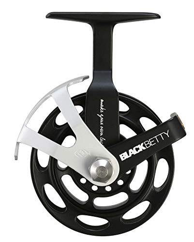 13 FISHING - Black Betty - Inline Ice Fishing Reel - 1:1 Gear Ratio - Left Hand Retrieve + Right Hand Retrieve Interchangeable - BB2015