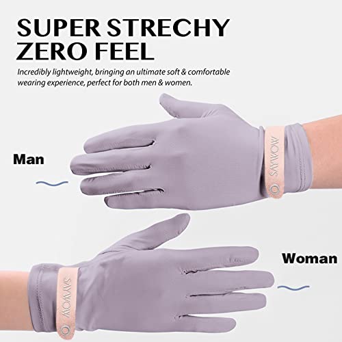 SayWow Driving Gloves Women for Sun UV Protection UPF 50+ Touchscreen Full Finger - color: Purple