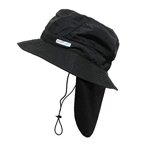 BUILTCOOL Adult Cooling Bucket Cap with Neck Shade – Waterproof Sun Protection for Hunting, Fishing, Hiking and Kayaking - color: Anthracite, size: Medium-Large
