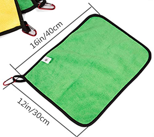 Toasis Fishing Towels with Carabiner Clip 16 x 12 Inch Pack of 4 (Mixed GY) - color: Mixed Gy