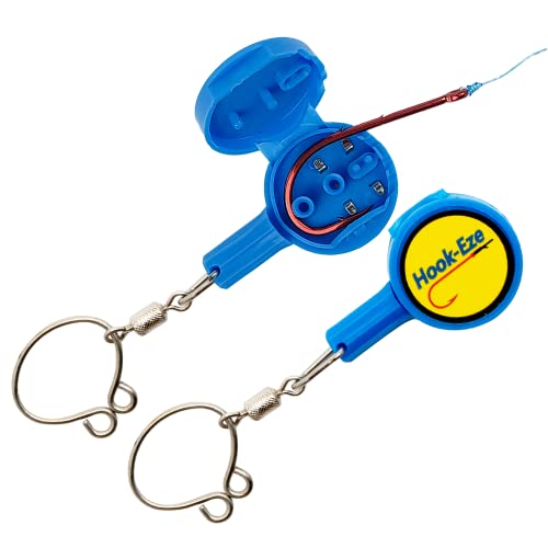 Hook-Eze Fishing Knot Tying Tool and Zinger Retractor Combo | Stocking Stuffers Gifts for Men, Fishing Gear and Equipment for Nippers, Forceps, Fly Float Ant, Belt Loops & Backpack