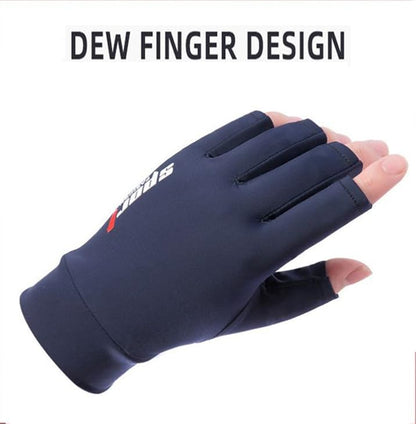 Men UV Protection Fishing Gloves Summer Outdoor Non Slip Fingerless Gloves for Hiking Driving Cycling Gloves