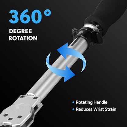 Sougayilang 15" Fish Lip Gripper with Integrated Scale, 40lb Built-in 360° Rotating Handle Non-Slip EVA Grip, Fishing Tool for Saltwater Freshwater Catch and Release