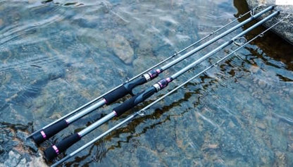 DC Baitcasting Combo, Smart Digital Brake Reel, 4-Section Carbon Rod, Tackle Bag, Line & Lures, Complete Travel Kit for Bass Freshwater - color: Only Casting Rod-2PACKS- 5‘6“- Purple