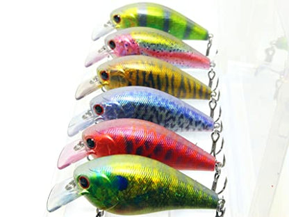 Minnow Crankbait for Bass Fishing Bass Lure Jerkbait Fishing Lures and Tackle Box - color: HC25KB3