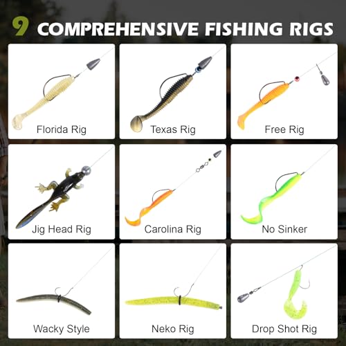 Goture 215pcs Fishing Tackle Kit with Ultra-Slim Organizer Box, Complete Terminal Tackle Set Includes Fishing Hooks, Sinkers Weights, Swivels, Snaps and Beads for Freshwater Bass Trout Fishing Gear - style: 215Pcs - Hooks & Accessories