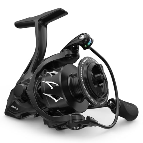 KastKing Spartacus II Plus Spinning Reel – IPX5 Waterproof Freshwater/Saltwater Fishing Reel, 22LB Drag, 5.2:1 Gear Ratio, 7+1 Stainless Steel Bearings, Instant Anti-Reverse, Anodized Aluminum Spool - size: 3000